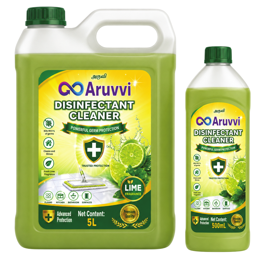 Aruvvi Disinfectant Cleaner pack manufactured in Chennai
